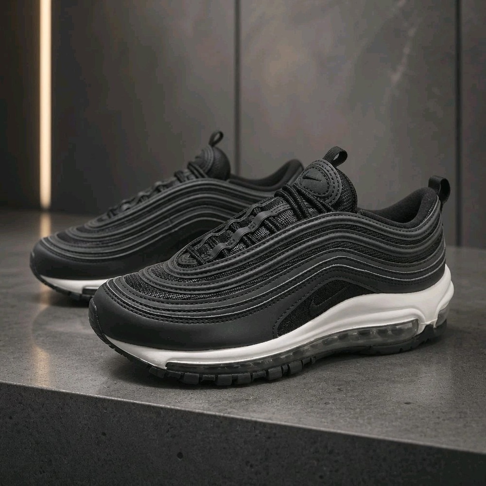 Nike Women's Air Max 97 Shoes Black White 921733-006 US Size 7 Sneakers